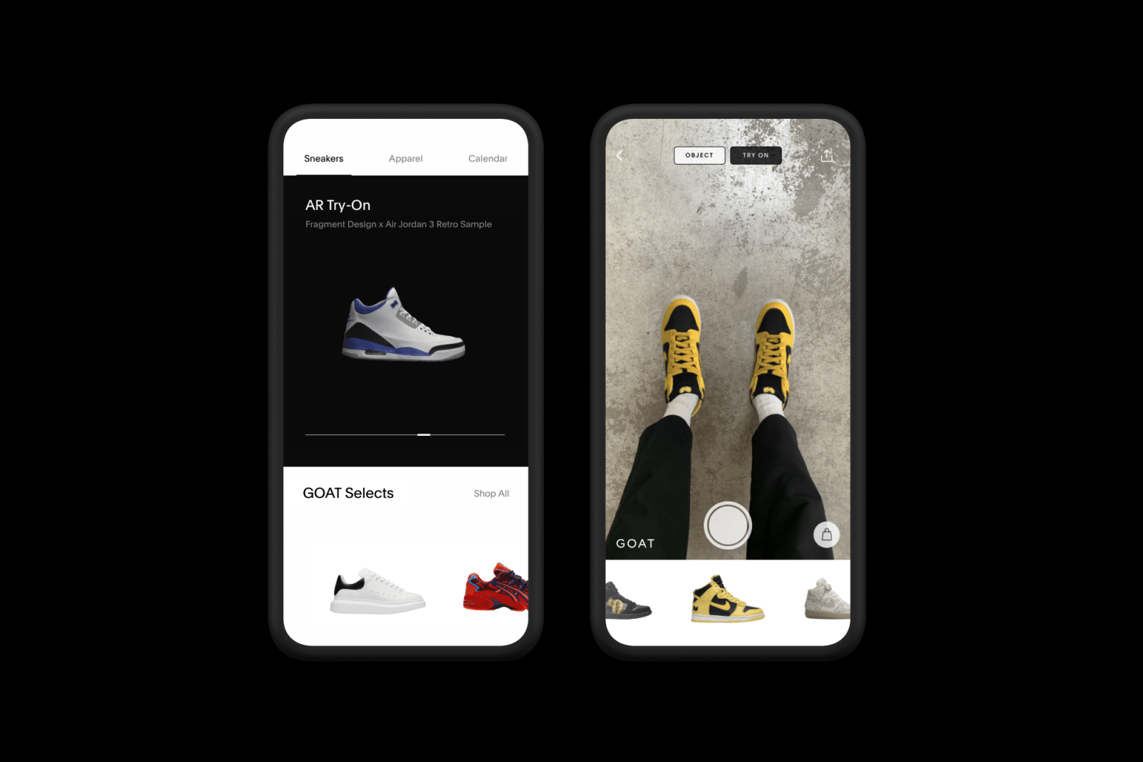 Who appears in the GOAT sneaker app commercial?
