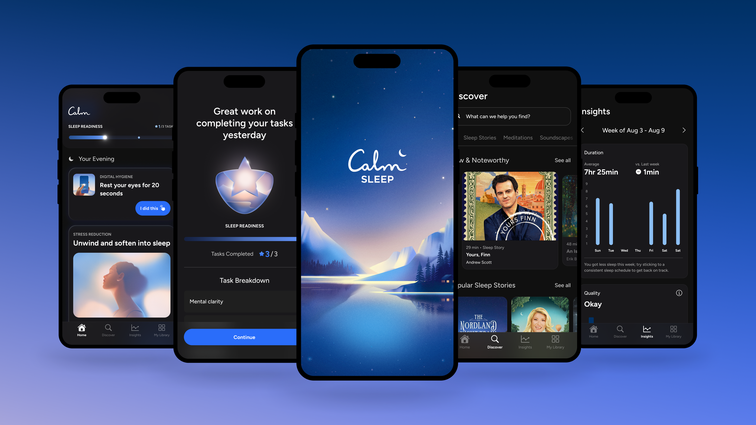 Who is the voice actor in the latest Calm app "Deep Sleep" ad?