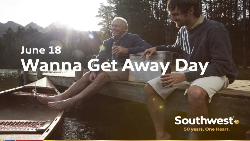 What is the background music in Southwest Airlines Wanna Get Away ad?