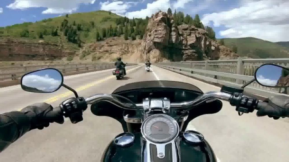 Who appears in the Harley-Davidson Open Road commercial?