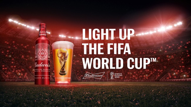 Who appears in Budweiser Official Global Beer commercial?